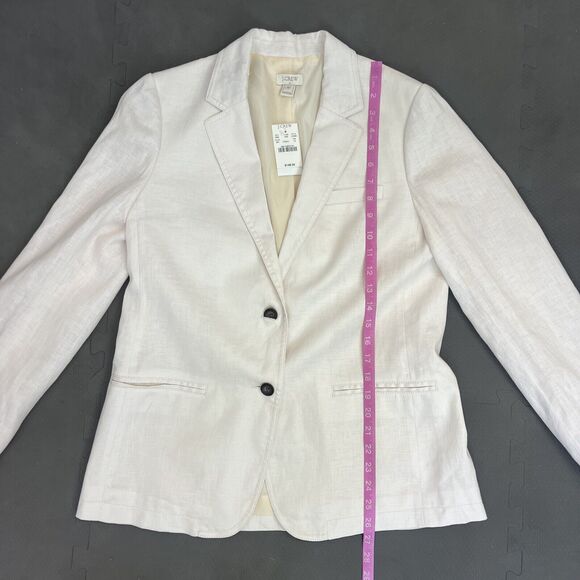 NWT $148 J.CREW Sz. 8 Regent Blazer Linen Light Pink C2364 FS Benefits Charity - Picture 12 of 15
